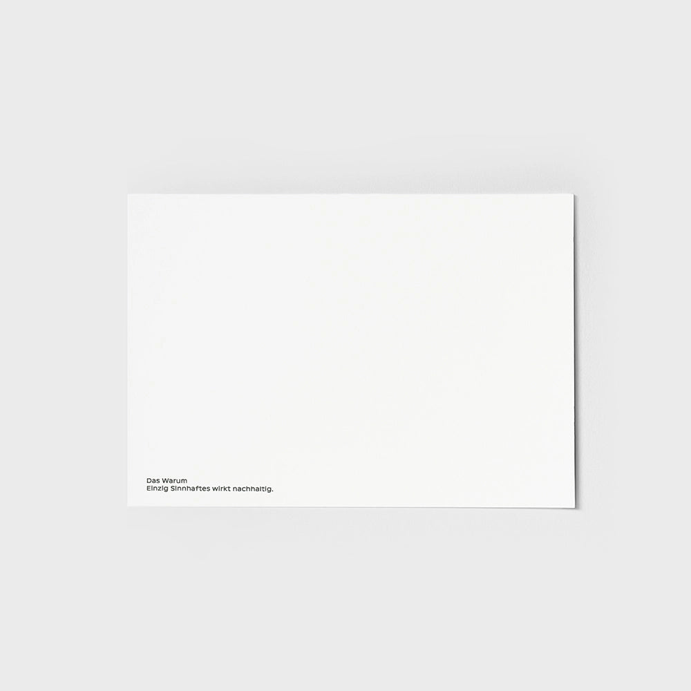 Postkarte Das Warum