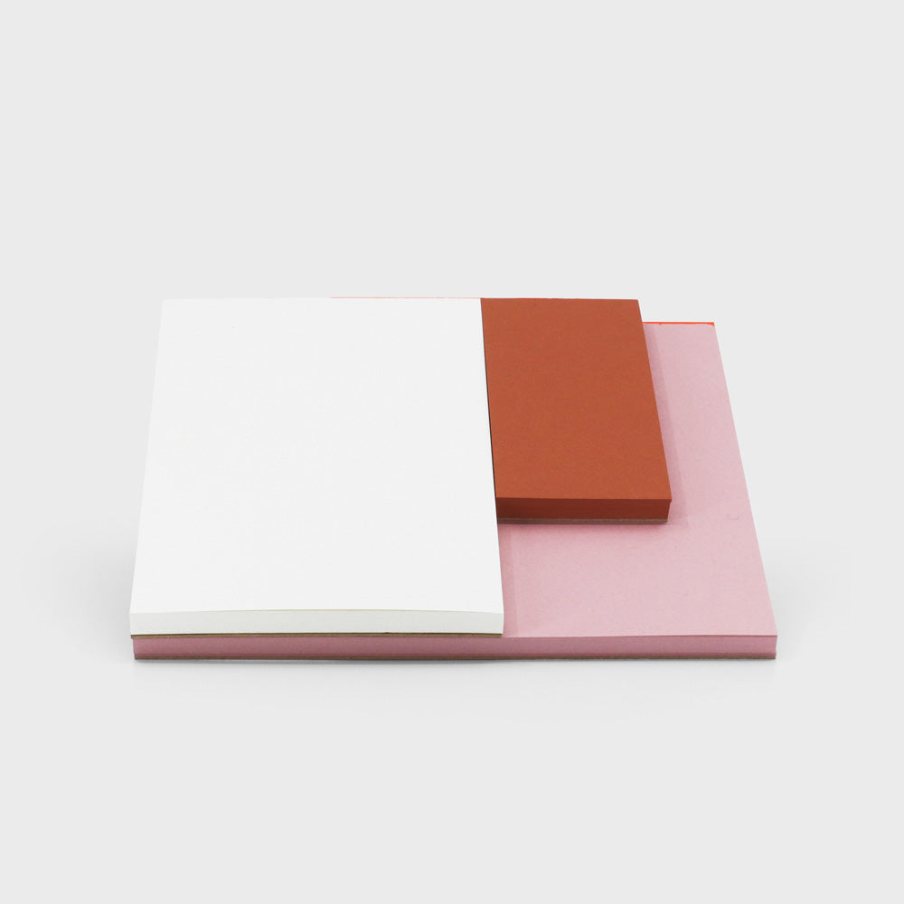 Notizblock 3-farbig Rot